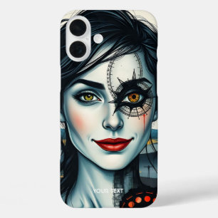 Fantasy Cute Mech Girl Sun iPhone 16 Plus Case