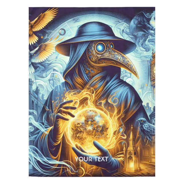 Fantasy Cute Mediaeval Doctor Night Tablecloth (Front)