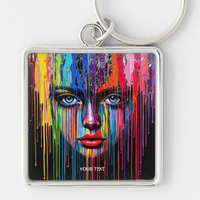 Fantasy Cute Melting Wax Girl Key Ring (Front)