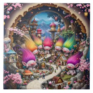Fantasy Cute Mini Troll City Tile