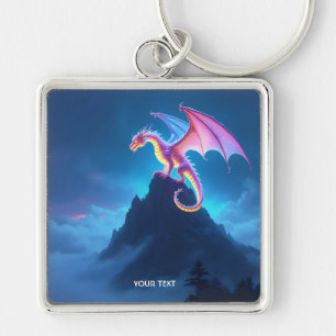Fantasy Cute Mist Shrouded Dragon Key Ring