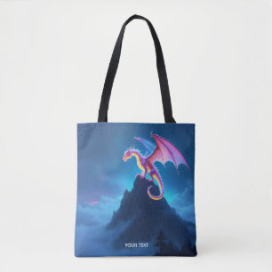 Fantasy Cute Mist Shrouded Dragon Tote Bag