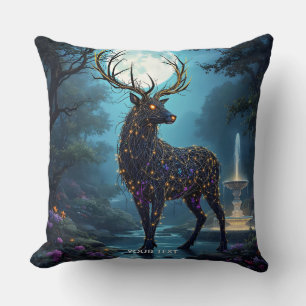 Fantasy Cute Moon Deer Night Cushion