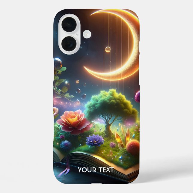Fantasy Cute  Moon Garden Book Case-Mate iPhone Case (Back)
