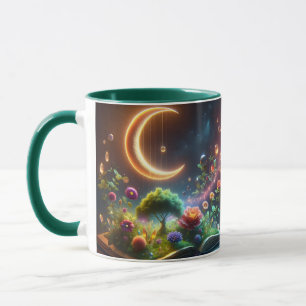 Fantasy Cute  Moon Garden Book Mug