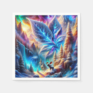 Fantasy Cute Moose Leaf Colours Napkin