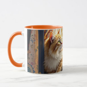 Fantasy Cute Morning Window Cat Mug