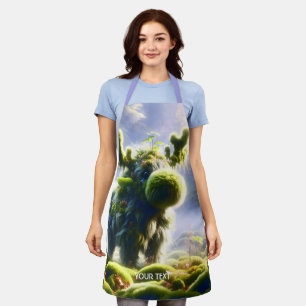 Fantasy Cute Moss Moose Forest Apron