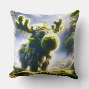 Fantasy Cute Moss Moose Forest Cushion