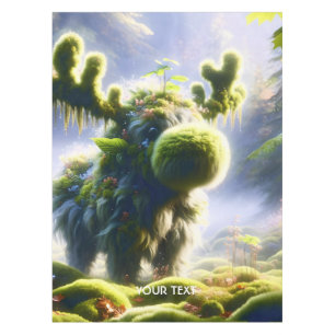 Fantasy Cute Moss Moose Forest Tablecloth