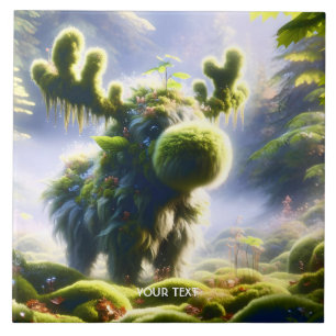 Fantasy Cute Moss Moose Forest Tile