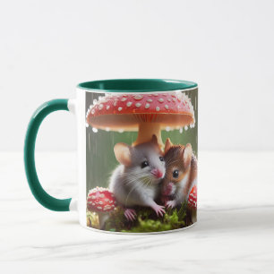 Fantasy Cute Mouse Mushroom Rain Mug