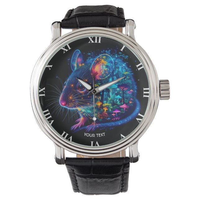 Fantasy Cute Mouse  Mushrooms Forest Watch (Front)