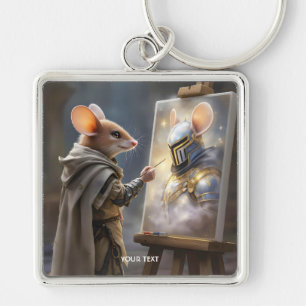 Fantasy Cute Mouse Painting Mouse Key Ring
