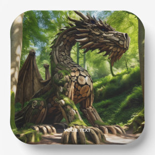 Fantasy Cute  Mushroom Sabre Forest Paper Plate