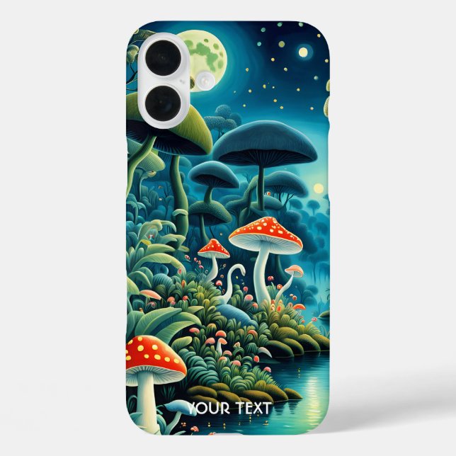 Fantasy Cute Mushrooms Forest Moon Case-Mate iPhone Case (Back)