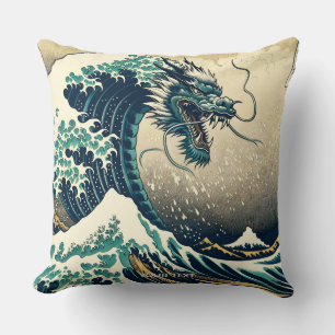 Fantasy Cute Mythical Japanese Dragon Cushion