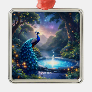 Fantasy Cute  Night Puddle Peacock Metal Tree Decoration