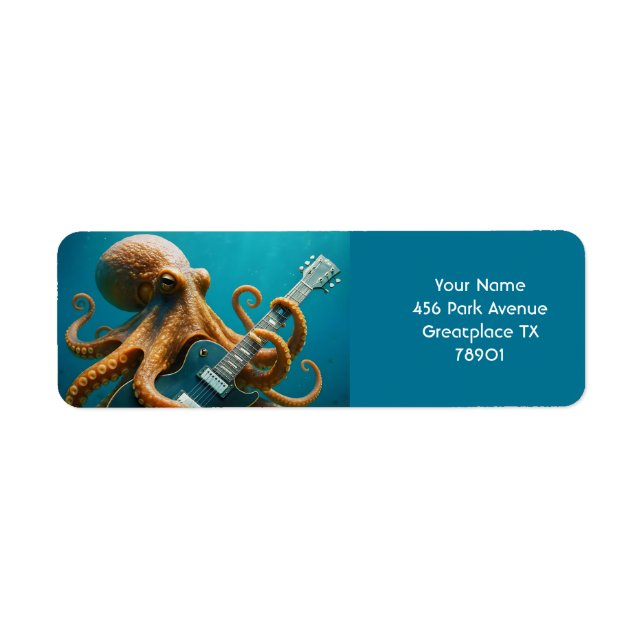 Fantasy Cute Octopus Playing Guitar (Front)