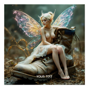Fantasy Cute Old Big Boot Poster