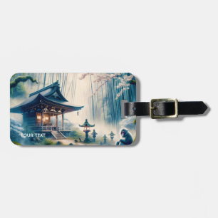 Fantasy Cute Old Japanese Shrine Luggage Tag