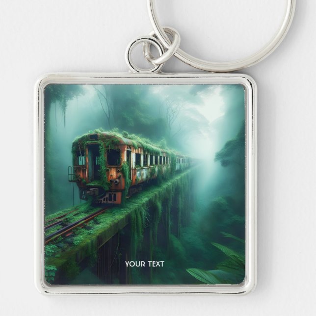 Fantasy Cute Old Past Train Key Ring (Front)