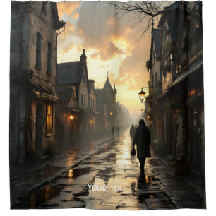 Fantasy Cute Old Slippery Street Shower Curtain