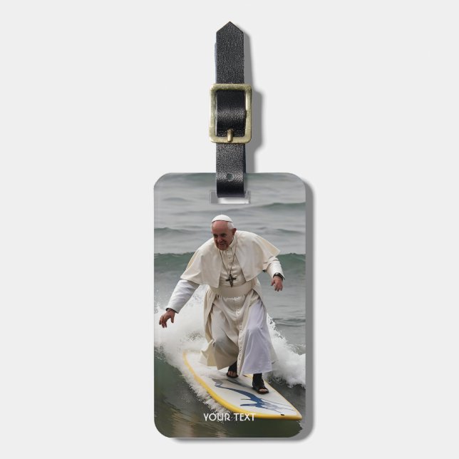 Fantasy Cute One Cool Surfer Luggage Tag (Front Vertical)