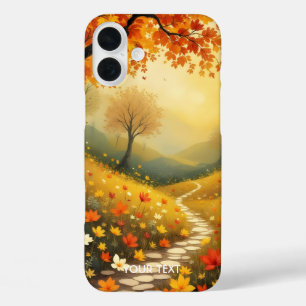 Fantasy Cute Orange Fall Forest iPhone 16 Plus Case