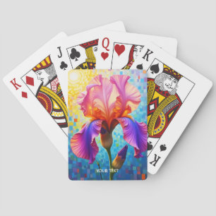 Fantasy Cute Orange Pink Flower Playing Cards