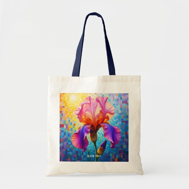 Fantasy Cute  Orange Pink Flower Tote Bag (Front)