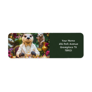 Fantasy Cute Otter Tea Party