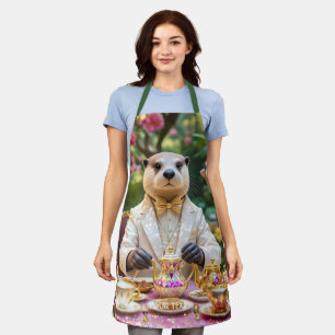 Fantasy Cute Otter Tea Party Apron