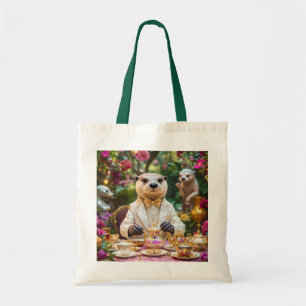 Fantasy Cute Otter Tea Party Tote Bag