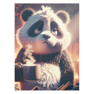 Fantasy Cute Panda Cup Coffee Tablecloth