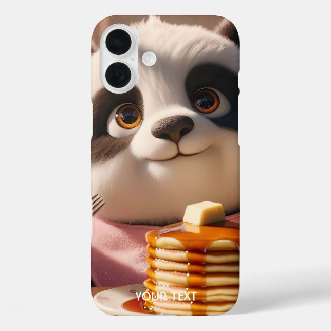 Fantasy Cute Panda Eating Pancakes Case-Mate iPhone Case (Back)