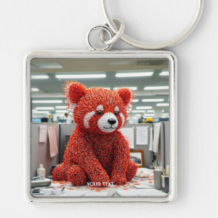 Fantasy Cute Paper Clip Bear Key Ring