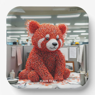 Fantasy Cute Paper Clip Bear Plate
