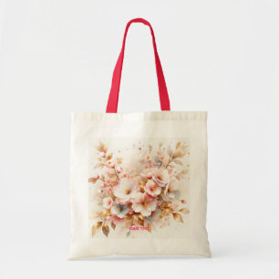 Fantasy Cute Pastel Pink Sakura Tote Bag