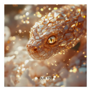 Fantasy Cute Pastel Pink Snake Poster