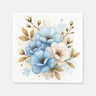 Fantasy Cute Pastel Watercolor Flowers Napkin