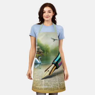 Fantasy Cute Pen Lake Swan Apron