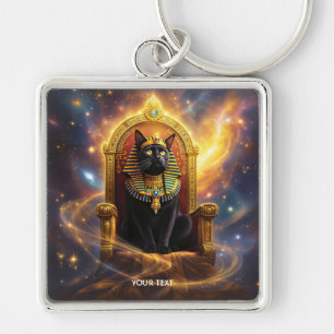 Fantasy Cute Pharaoh Regal Cat Key Ring