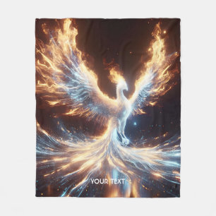 Fantasy Cute Phoenix Fire Reborn Fleece Blanket