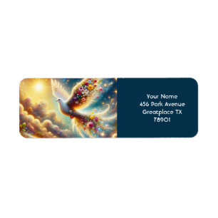 Fantasy Cute Pigeon Space Flowers