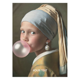 Fantasy Cute Pink Bubble Gum Tablecloth