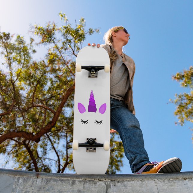 Fantasy Cute Pink Unicorn Skateboard (Outdoor 1)