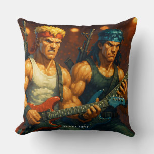 Fantasy Cute Pixelized Rock Band Cushion