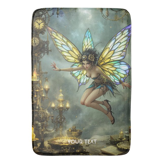 Fantasy Cute Pixie Butterfly Wings Bath Mat (Front Vertical)
