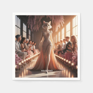 Fantasy Cute Podium Beautiful Cat Napkin